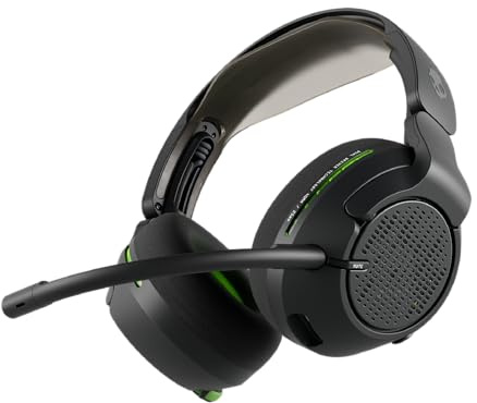 Skullcandy Crusher PLYR 720 Wireless Gaming Headset, Ultimate Immersion and Comfort, THX Spatial Audio, Multi-Sensory Bass, Removable Mic, Xbox, PC, PlayStation, Wireless Transmitter - Digi-Black Xbox