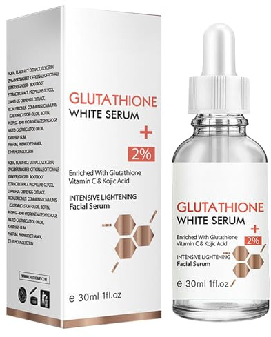 KOAHDE Whitening Freckle Serum,Glutathion-Hautaufhellungsserum,Dunkle Flecken Aufheller,Gesichtsserum Reduziert Dunkle Flecken,Glutathione Whitening Gesichtsserum,Whitening Blemish Serum,1PC