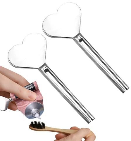 Toothpaste Tube Squeezer Key,2PCS Tube Key Tooth Paste Squeezer, Tube Roller Key, Stainless Steel Tube Squeezer Key, Toothpaste Roller Tube Squeezer, Manual Toothpaste Squeezer