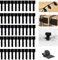 50 Piezas Reutilizables Correas Gestión Cables, Bridas Adhesivas Cable con Adhesivo Fuerte, Nailon Sujeta Cables Adhesivo, Pegue Velcro de Vrida para Cables, para Electrónica, Hogar y Oficina