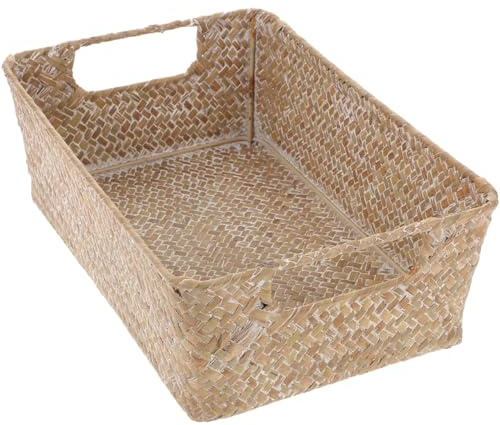 GLEAVI Corbeille à Pain en Osier : Panier de Présentation pour Boulangerie - Bac de Rangement de Cuisine (30x20x10 cm)