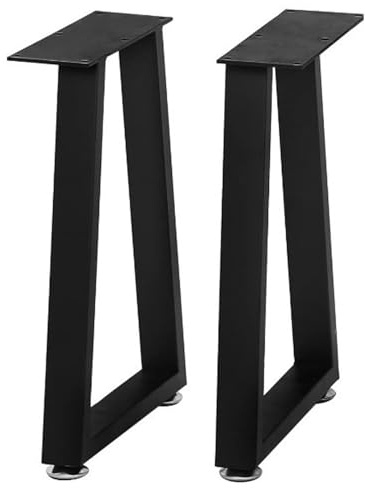 TOOSOAR Patas Mesa de Hierro 28x40 cm en Forma Trapecio - Pata Mesa Metálica para Soporte de Muebles, Fácil Instalación y Diseño Moderno​
