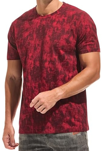 RONOMO Men's Round Neck Short Sleeved T-Shirt CSH Rot XXXL