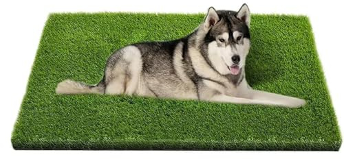 LSSHQ Outdoor Kunstrasen Matte in Grün Wetterfest UV-Beständig Rasenteppich Mit Drainage Noppen, für Terrasse Balkon Außen Innen Grüner Rasenteppich(1x3m/3x9ft)