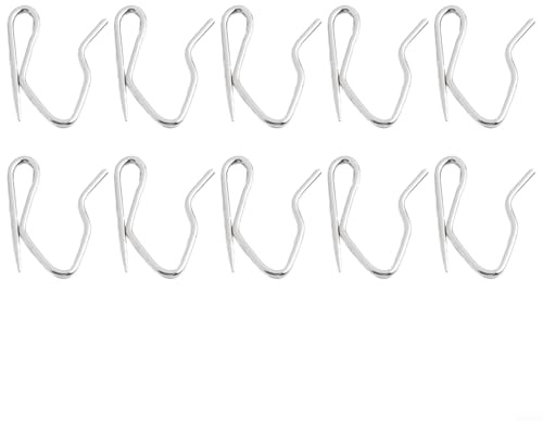 Bebykilemi Ganchos de metal para cortina plisados con cabezal de cáliz, accesorios de cortina de zinc plateado, 34 mm x 24 mm, disponible en 10/20/50 piezas (50 unidades)