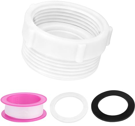 1-1/4 bis 1-1/2 Spülbecken Ablauf Adapter Set mit Gummidichtungen & Wasserdichtem Band, Komplett Sanitär Lösung für Küche Bad Waschbecken Abflussrohr