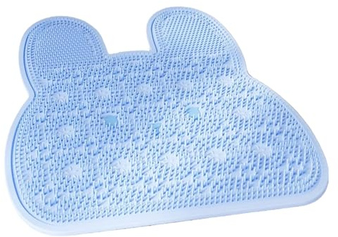 Shower Foot Scrubber, Bunny Suction Cup, Silicone Foot Scrubber Back Washer for Shower, Gentle Massage and Cleaning Tool, Practical Bath Accessory for Elderly Kids Home Bathtub Floor Apartment