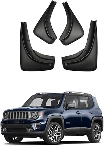WangWeiY Auto Paraspruzzi per Jeep Renegade 2016-2023, Parafanghi Anteriore Posteriore Mud Flaps Anteriori e Posteriori Guardie Splash Auto Accessori