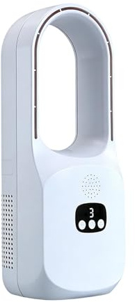 Ventilador sin aspas para dormitorio | Oscilación de 120 Grados con 3 Velocidades - Ventilador de sobremesa sin aspas multifuncional,Para Oficina, Habitación, Viajes, Camping, Exterior, Coche, Dormito