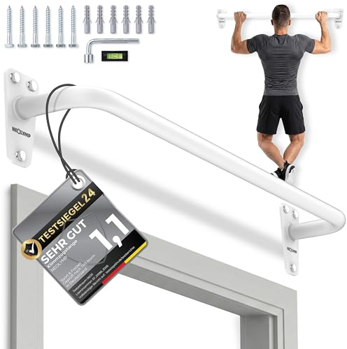 NEOLYMP Klimmzugstange Wandmontage bis 200kg – Stabile Pull Up Bar aus Premium Stahl für Home Gym, Outdoor & Calisthenics – Reckstange für Klimmzüge, Muscle Ups, Beinheben & L-Sit Training