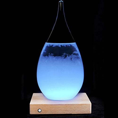 Delibest - Elegante barómetro de diseño creativo para pronosticar el tiempo, estación meteorológica de cristal para decoración de escritorio