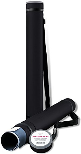 Rumold Zeichenrollen-Köcher, 600 mm - 1000 mm, Ø 80 mm, Polyethylen (3 Köcher, schwarz)