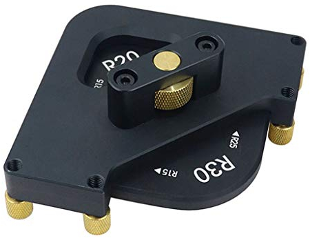 4-in-1-Router-Schablone aus Aluminiumlegierung, Radiusvorrichtung, R10, R15, R20, R30, halbrunde Eckradius, Schnellvorrichtung, Router Tischschablone