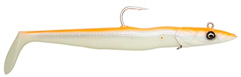 Savage Gear Gummifische zum Meeresangeln Sandeel V2 Big Game 23,5cm 175g, Farbe:Orange Glow