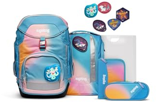 ergobag Pack Schulranzen-Set Holiday Fiebär - blau, Standardgröße, Rucksack, Holiday Fiebär - Blau, Einheitsgröße