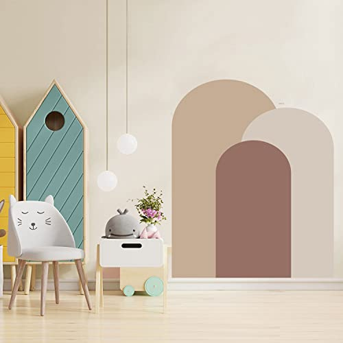 Herfair Boho Dekoration Tapete Selbstklebend Halbkreis Geometrisch Bögen Wandaufkleber Wanddekorationen für Kinderzimmer Babyzimmer Spielzimmer Mädchen Junge (#1)
