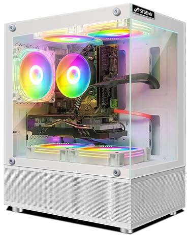 STGSivir PC Gaming Fisso,RX 580 16GB GDDR5,Core i7-6700 fino a 4.0GHz-32GB RAM, 2TB SSD, 600M WiFi, BT 5.0, RGB Fanx5, Windows10 H64