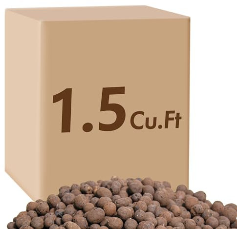 D'vine Dev Keramik-Pflanzgefäß-Füllkugeln, 1,5 Cu.Ft, expandierte poröse Ton-Kieselsteine, Perlen für Hydrokultur, Gartenarbeit, Orchideen, 97-F-5
