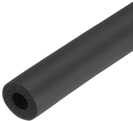 QUARKZMAN 2 x 45.7cm Rohrisolierung Schaumstoff, Durchmesser 8mm Isolierstärke 5mm Heizungsrohr Verkleidung für Fitnessgeräte, Rohre, Handhaben (Schwarz)