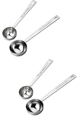 SHOWERORO Juego De 4 Cucharas De Café Cucharas Medidoras De Azúcar Cuchara Para Hornear Cucharas De Café Medidoras Con Medida Cuchara De Café Cucharada De 5 Gramos Cuchara Medidora