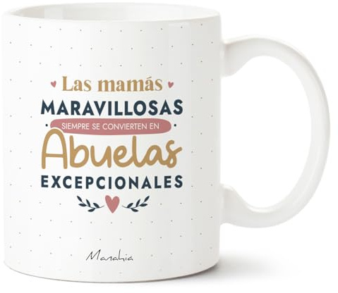 Manahia - Taza Mamás Maravillosas se Convierten en Abuelas Excepcionales | Caja Regalo Kraft | Impresa en Francia | Regalo Futura Abuelita, Embarazo