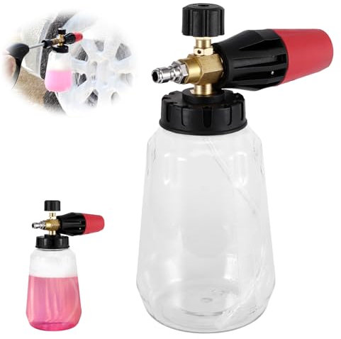 Viitech Foam Cannon with 1/4 Quick Release Pressure Washer, 1L 1500-3000psi Adjustable Snow Foam Lance Foam Cannon, Soap Dispenser with Adjustable Spray Nozzle