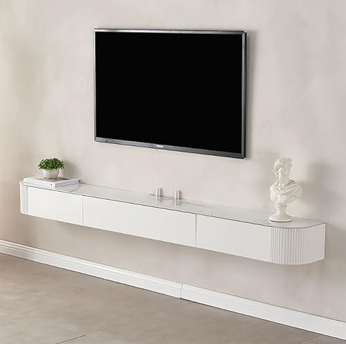 Meuble Tv Flottant Meuble Tv Blanc Meuble Tv Blanc Et Bois Table Television Salon Meuble Tv Blanc Laqué Meuble Tele Chambre Meuble Tv Bois Blanc Table Basse Suspendue Meuble Tv Table Au Mur(A-rock,180