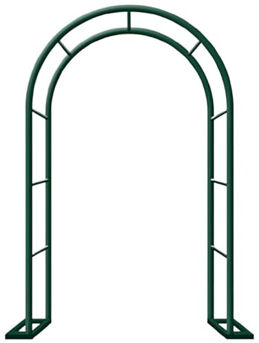 GUOGLZ Rosenbogen, Metall, Torbogen Garten, Breite 80cm 120cm 140cm 180cm 200cm 240cm 280cm 300cm 350cm, Rankhilfe Kletterpflanzen(Green,80cm*200cm)