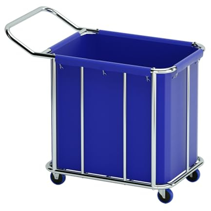 GBPLDMAQ Gewerblicher Wäschewagen mit Rollen Robustes Metallmaterial, Reinigungswagen Gewerbe Gewebtem Oxford-Stoff, Wäschewagen und Geräuscharmes 5-Zoll-Rad