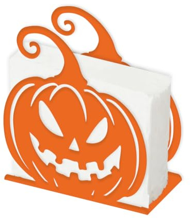SUPERDANT Portatovaglioli Zucca per Tavolo con Dispenser per Tovaglioli Frutta e Verdura Organizzatore Tovaglioli Halloween da Tavolo in Tissues Arancioni Supporto per Asciugamani per Sala da Pranzo