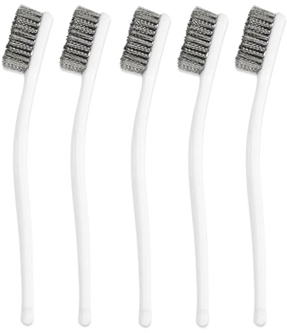 5pcs Small Wire Brush, Wire Brushes for Cleaning, Wires Brush for Rust Removal Stainless Steel, Reinforced Bristle Mini Brush Set for Cleaning and Polishing Dust Rust