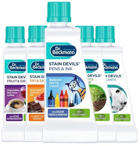 Stain Devils Pen & Ink 50ML Stain Remover for Laundry White and Colorful Clothes to Removes Ballpoint, Felt Tip, Crayon, Marker & Watercolour Stains on Washable and Non-Washable Fabrics