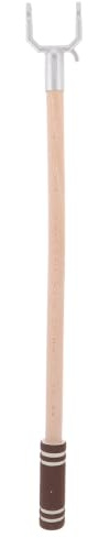 Amosfun Wooden Drying Fork Laundry Support Rod Washing Line Prop Garment Reach Tool with Non Slip Grip Natural Wood Clothesline Accessory 23.03 Inch