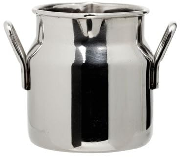 We Can Source It Ltd Stainless Steel Mini Milk Churn 2.5oz / 70ml, Small Milk Jug with Handles for Serving Milk, Cream and Sauces, Cafes Restaurants Catering Tableware, Dishwasher Safe, Pack of 48