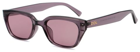 ZOL AIVA Occhiali da Sole Unisex Polarizzati UV400, Montatura e Lenti in Policarbonato Leggere e Resistenti, Cerniere Rinforzate, Design Elegante per Guida e Attività Outdoor (Crystal Wine)