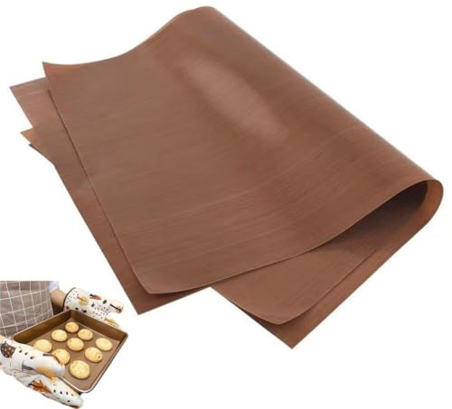Fituenly 3pcs Reusable Teflon Parchment Paper Baking Sheets, Baking Paper, Non-stick, Non-toxic, Heat Resistant, Baking Liner for Baking, Cooking