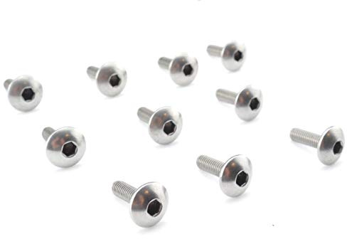 M6x20mm Linsenkopfschraube Edelstahl M6 Gewinde Linsenkopf breit Innensechskant - 10 Stück