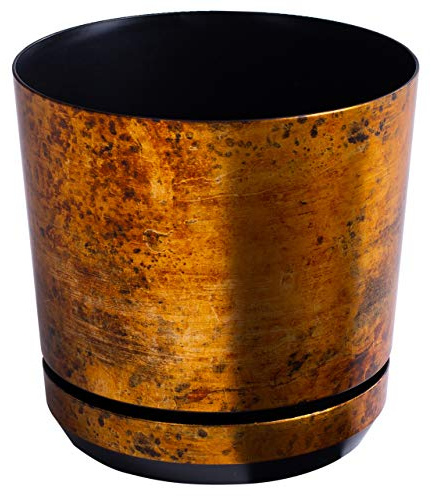KORAD Blumentopf/Übertopf Rost 26 cm - Pflanzkübel aus Hochwertiger Kunststoff - Dekorativer Topf für Pflanzen