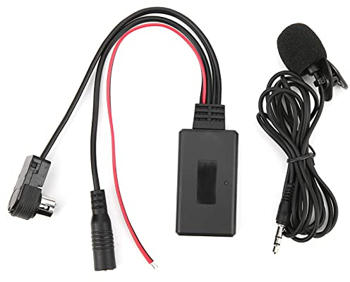 Aramox Auto-Bluetooth-Modul, Bluetooth 5.0 AUX Kabeladapter mit Mikrofon Freisprecheinrichtung Fit für Alpine CDA-9857 CDA-9886 CDA-117