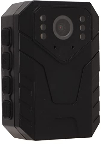 KIMISS Videocamera per Il Corpo 4K HD Clip On Videocamera di Sicurezza Indossabile Visione Notturna Rilevazione del Movimento Mini Videocamera di Sorveglianza per Le Forze Dell'ordine 100‑240 V