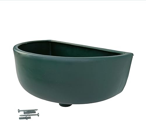 Varile Lavello in plastica verde per giardino e cantina incl. filtro per rifiuti - Filtro per capelli in plastica