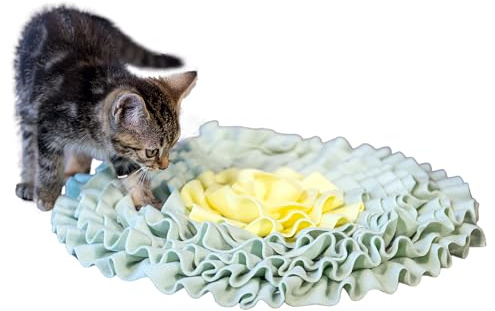 Beeztees Kitten Schnüffelmatte Flowie, Katzenspielzeug, Mint, 38x38x3