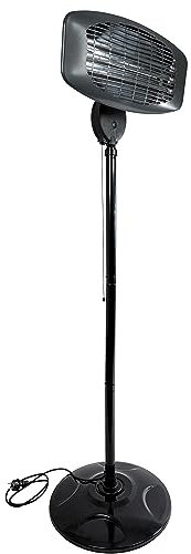 Güde Stufa a infrarossi GIH 2000 (potenza di riscaldamento 2000 W, 3 livelli di riscaldamento (650/1035/2000 W), 15 m³ max. capacità di riscaldamento ambiente, elementi riscaldanti al quarzo, grande