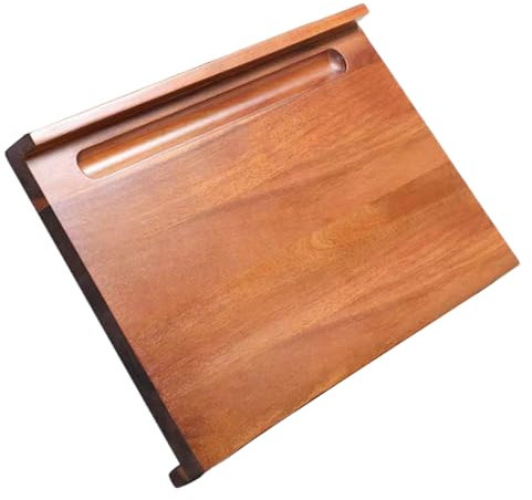 Planche à découper en bois, planche à pâtisserie en bois avec rebord avant et arrière, planche à pétrir en forme de L, planche à découper en bois, planche à pain pour les amateurs de cuisine (50 x 35