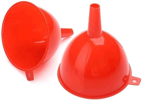 Funnel kitchenEmbudo de seguridad rojo, embudo grande for uso en la cocina, embudo de plástico multifuncional for llenar botellas/líquido/transferencia de polvo (color: rojo, tamaño: ×5)