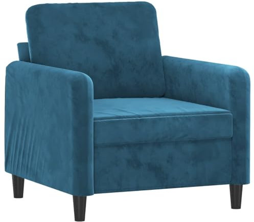 vidaXL Sessel Blau 60 cm Samt