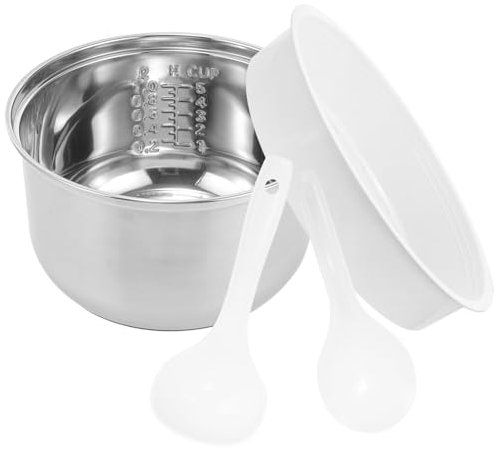 Ciieeo Stainless Steel Rice Cooker Inner Pot 7 Inch Non-Stick Cooking Pot Replacement for Household Electric Cooker Soup Cake Baking