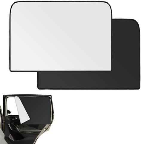 dentedeleao 2 pièces Pare-Soleil Voiture, Protection Thermique Vitre Latérale Lunette Arrière, Rideau Pare-Soleil Magnétique pour Voiture avec Protection UV (80 * 50cm)
