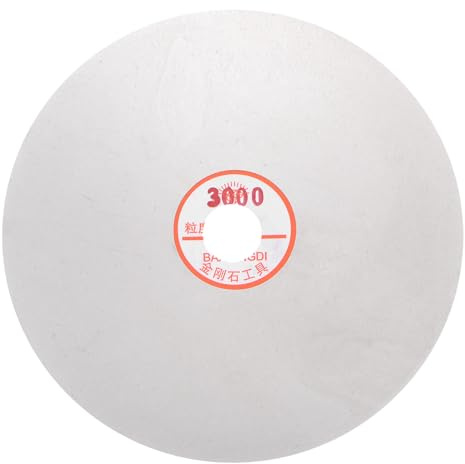 sourcing map Disque de ponçage diamant de 200 mm, grain 3000, trou d'arbre de 2,5 cm, disque de polissage plat pour pierre précieuse, carrelage, porcelaine, verre, pierre, métal