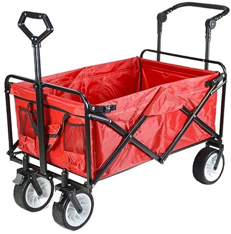 ZWQXZX Chariot de Plage Chariot de Jardin Wagon Utilitaire Pliant Extérieur Chariot De Jardin Chariot De Camping Pliable sur Roues Chariot À Main Robuste Chariot de Transport Chariot Pliable(C)